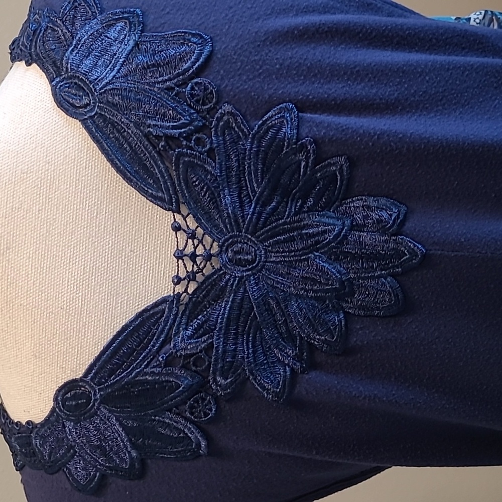 Blue Dress Top Lg Sleeveless - Picture 5 of 6